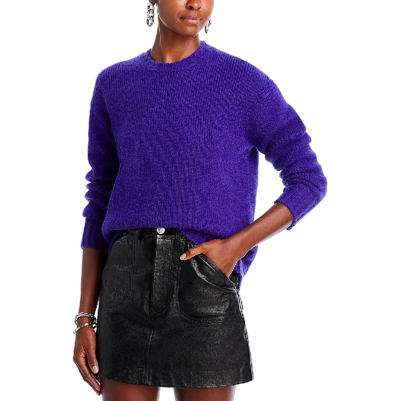 Rails Womens Olivia Wool Blend Ribbed Trim Pullover Sweater