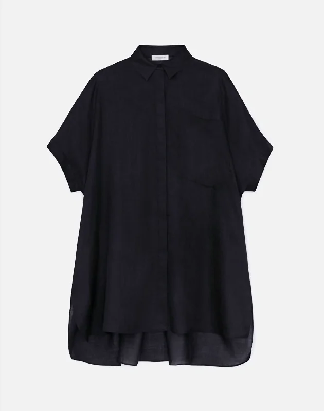 Sustainable Voile Oversized ShirtPlus size women's silk tops